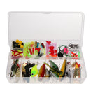 105Pcs Fishing Lures Kit Soft Hard Baits Hooks Fishing Accessories Assorted