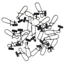 20Pcs Zip Slider High-strength Fishing Line Sinker Slider Slides with Duo-lock Snap