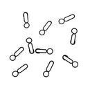 10pcs Mini Carp Fishing Quick Link Clips Round Head Snap Safty Connector Pin