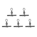 5 Pieces Fishing Crimp Swivels Cross-line Crane Swivel Tackle Connector Fishing Accessories 2/0