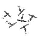 7 Pieces Fishing Crimp Swivels Cross-line Crane Swivel Tackle Connector Fishing Accessories 1/0