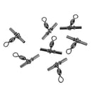 7 Pieces Fishing Crimp Swivels Cross-line Crane Swivel Tackle Connector Fishing Accessories 1