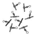 8 Pieces Fishing Crimp Swivels Cross-line Crane Swivel Tackle Connector Fishing Accessories 3