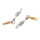 2Pcs Heavy Duty Fishing Ball Bearing Swivels Big Game Quick Change Corkscrew Swivels with Swirl Connector Carp Fishing Tackle