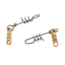 2Pcs Heavy Duty Fishing Ball Bearing Swivels Big Game Quick Change Corkscrew Swivels with Swirl Connector Carp Fishing Tackle