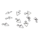 10pcs Strong Power Triangle Swivel Terminal Tackle Solid Ring Fishing Swivels Connector