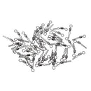 50 Pieces Swivel with Side Line Clip Fishing Tackle Fishhooks Fishing Connector Fishing Swivels with Snap Fishing Clip 4