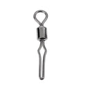 50 Pieces Swivel with Side Line Clip Fishing Tackle Fishhooks Fishing Connector Fishing Swivels with Snap Fishing Clip 4