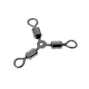 20pcs 3 Way Swivel Fishing Barrel Swivels Swivels Snaps 2cm Stainless Steel