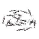 20pcs Fishing Swirl Swivel Copper Swirl Snap Lure Connector Fishing Tackle