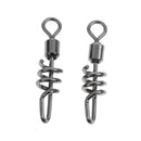 20pcs Fishing Swirl Swivel Copper Swirl Snap Lure Connector Fishing Tackle