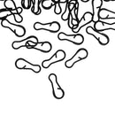 100 Pieces Carp Fishing Multi Clips Quick Change Connector Matte Black Easy Link Swivels Snap Terminal Tackle Rolling Swivels