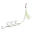 20cm Length Steel Wire Fish Hooks Flasher Rig Luminous Fishing Hooks Luminous Tackle Noctilucent Fishing Tools Accessory