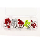 25 Pieces Lure Fishing Accessories Tackle Box with Fishing Hooks Soft Lures Fishing Hooks Set Fish Hooks Lure Tackle Artificial Baits Corrosion Resistance