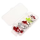 25 Pieces Lure Fishing Accessories Tackle Box with Fishing Hooks Soft Lures Fishing Hooks Set Fish Hooks Lure Tackle Artificial Baits Corrosion Resistance
