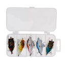 5Pcs Cicada Shape Hard Fishing Lure Artificial Insects Lures Crankbaits with VMC Hooks