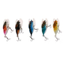5Pcs Cicada Shape Hard Fishing Lure Artificial Insects Lures Crankbaits with VMC Hooks