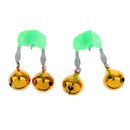 Night Fishing Rod Float Twin Bells Ring Fish Bait Bite Alarm Bell Metal Alerter Fishing Tool Accessory