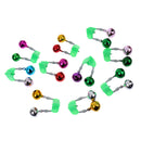 10Pcs Colorful Double Bells Fishing Bite Alarms Fishing Rod Clamp Tip Clip Bells Ring