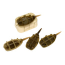 Carp Fishing Feeder In-line Method Lures Cage Basket Bait Trap & Mould Lead Sinker -15g 20g 25g 35g