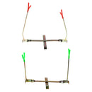 Outdoor Ice Fishing Rod Dual-Holder Rack Rotation Pole Y Shape Stand Rod 2 Rests