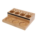 Wooden Fly Tying Tool Post Caddy Fishing Tools Organizer Hooks Glue Bobbin Holder