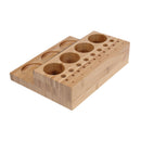 Wooden Fly Tying Tool Post Caddy Fishing Tools Organizer Hooks Glue Bobbin Holder