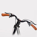 Retro Bike Handlebar Aluminum Alloy Bent Bar Fixed Gear Road Bicycle Handlebar 31.8mmx660mm Black