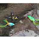 6Pcs Fishing Frog Lures Topwater Bass Fishing Baits Crankbaits Hook Lures Tackle
