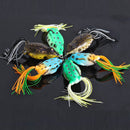 6Pcs Fishing Frog Lures Topwater Bass Fishing Baits Crankbaits Hook Lures Tackle