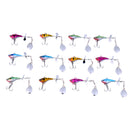 12Pcs Lead Lures Spoon Sequins Lures Fishing Jig Fish Metal Plate Hook Baits Swimbaits