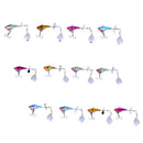 12Pcs Lead Lures Spoon Sequins Lures Fishing Jig Fish Metal Plate Hook Baits Swimbaits