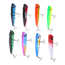 Lot of 8 Pcs Brand New Fishing Lure Baits/Tackle Crankbaits Hooks Minnow Popper Baits Tackle Hooks