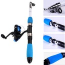 Telescopic Fishing Rod and Reel Combos Carbon Fiber Fishing Pole with Spinning Reel Right/Left Handed