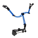 Fishing Boat Rods Holder with Large Clamp Opening 360 Degree Adjustable Fishing Rod Pole Racks Folding Holder Blue