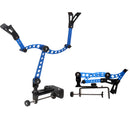 Fishing Boat Rods Holder with Large Clamp Opening 360 Degree Adjustable Fishing Rod Pole Racks Folding Holder Blue