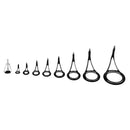90pcs Stainless Fishing Rod Parts Rod Guides Sets Black Protect the Fishing Line