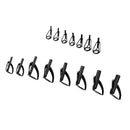 200Pcs 20 Sizes Freshwater Saltwater Suf Casting Black Fishing Rod Parts Tip Tops Stainless Steel Repair Guides DIY Set Kits with Fishing Tackle Box