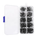 210Pcs Rolling Swivels Ring Fastlock Fishing Pin Snap Connector Accessories - 5 Sizes