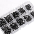 210Pcs Rolling Swivels Ring Fastlock Fishing Pin Snap Connector Accessories - 5 Sizes