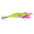 4 Pieces Glow in Dark Tail Squid Jigs Fishing Lures Tackle Hooks Great for Night Fishing Sleeve-fish Squid Ctopus and Cuttlefish in Fresh Water or Salt Water