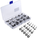 75pcs Fishing Rod Guides Tip Rings Set Rod Repair Kit DIY Eye Ring with Box, 15-Sizes