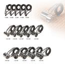 75pcs Fishing Rod Guides Tip Rings Set Rod Repair Kit DIY Eye Ring with Box, 15-Sizes