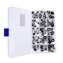 75pcs Fishing Rod Guides Tip Rings Set Rod Repair Kit DIY Eye Ring with Box, 15-Sizes