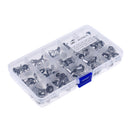 75pcs Fishing Rod Guides Tip Rings Set Rod Repair Kit DIY Eye Ring with Box, 15-Sizes