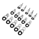 75pcs Fishing Rod Guides Tip Rings Set Rod Repair Kit DIY Eye Ring with Box, 15-Sizes