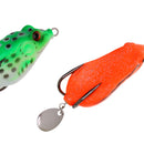 18pcs Hollow Body Topwater Frogs Fishing Lures Frog Baits with Free Tackle Box Soft Baits Freshwater Saltwater