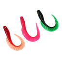 3Pcs SoftCurly Tail Lures Plastic Swim Worm Maggots Bait for Bass Freshwater Saltwater Fishing