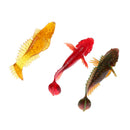 Soft Plastic Fishing Lures Bass Worm Bait 3 Pieces Soft Thornback Grubs Lures Swimbait for Saltwater Freshwater Trout Bass Fishing