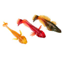 Soft Plastic Fishing Lures Bass Worm Bait 3 Pieces Soft Thornback Grubs Lures Swimbait for Saltwater Freshwater Trout Bass Fishing